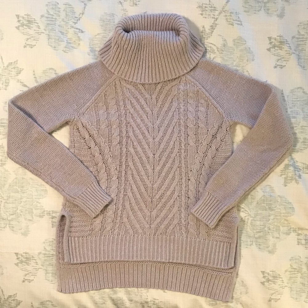 Pale Lavender Turtleneck Sweater